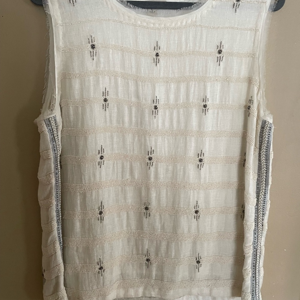 Lucky Brand beaded holiday top